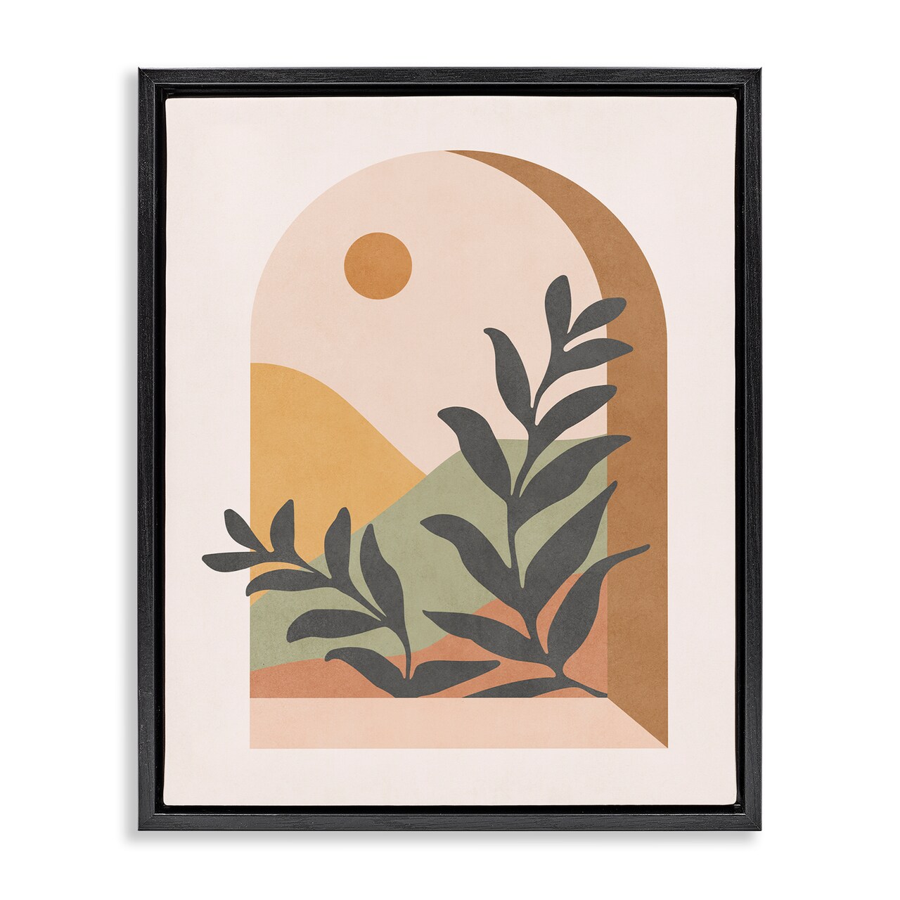 Stupell Industries Soft Boho Window View Framed Floater Canvas Wall Art Design by Nataly White
